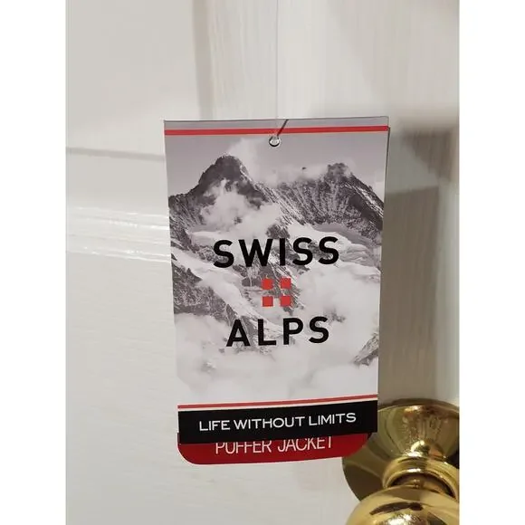 Swiss Alps Girls Small 7/8 Maroon Pink Puffer Jacket NWT Water Wind Resistant - Picture 2 of 13